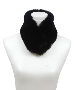 Two Tone Magnetic Warm Winter Scarf SF320008 BLACK